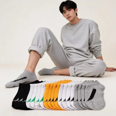 발목 양말 남녀공용 포인트 5컬러 학생 직장인 데일리 운동 헬스 등산