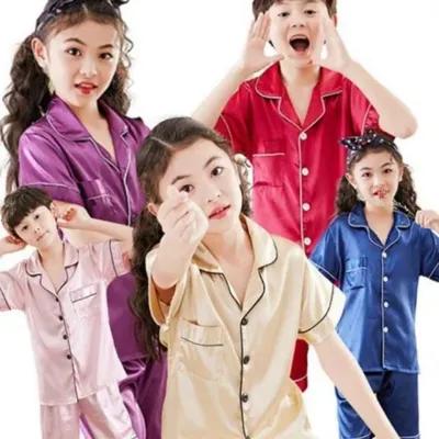 유아 부드러운 반팔 잠옷 여아 아동 반팔 잠옷 상하의 파자마 반팔
