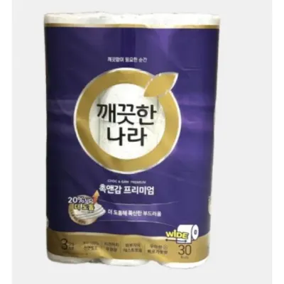 촉감 케어 와이드 30m 30롤 화장지 두루마리 휴지