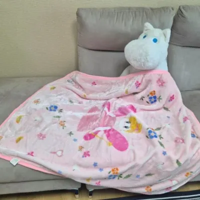 담요 담요 차량 기내용 요정 더도톰한 극세사 무릎