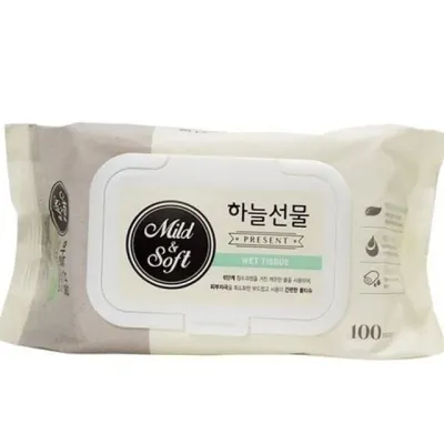 신생아 물티슈 아기 물티슈 부드러운 캡형 100매 대용량 데일리 정수 다용도 휴대용 청소용 닦는 캠핑 안심