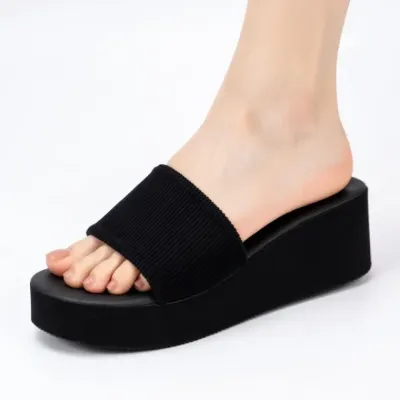 오피스룩 경량 5cm 굽 키높이 슬리퍼 여성 슬리퍼