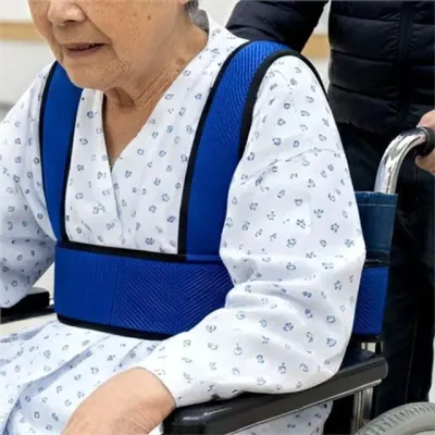 휠체어 안전 벨트 휠체어 고정 벨트 조끼형 몸통 허리 보호대 스트랩 의료용 이동 이송 활동 환자 가슴