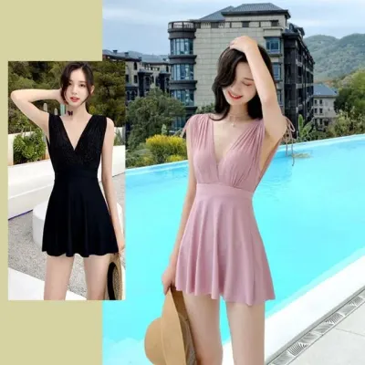 핑크 모노키니 원피스수영복 체형커버수영복 비치웨어 서핑수트 휴양지 바캉스룩 빅사이즈원피스