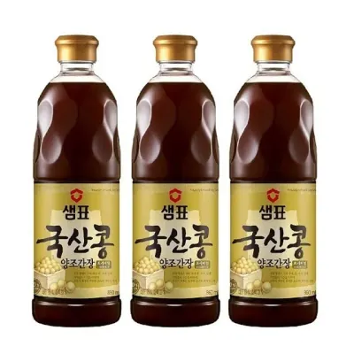 샘표 국산콩 간장 (프리미엄) 860ml x 3병