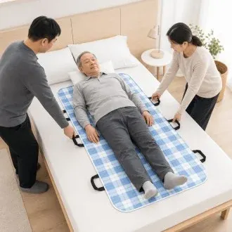 환자 이동 매트 슬라이딩 이동시트 욕창 방지 뒤집기 패드 간호 용품 요양원 병원 AG