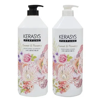 케라시스 스위트 앤 플라워리 퍼퓸 1000ml 샴푸 린스 케라시스 샤워 목욕 욕실용품 컨디셔너 -TJ