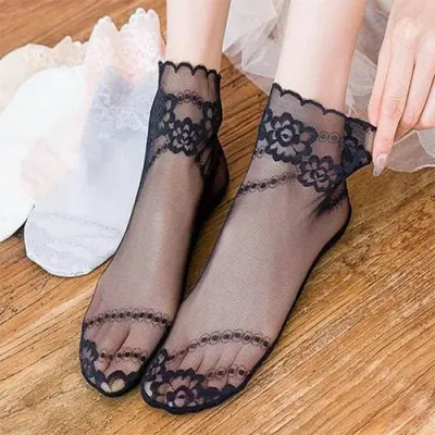 시원한 레이스 꽃양말 여성양말 여자양말 시스루양말 레이스양말 망사 레이스 양말 페이크삭스