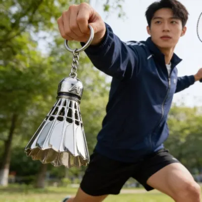 배드민턴 셔틀콕 메탈 열쇠고리 가방고리 자동차 악세사리 열쇠장식 커플선물