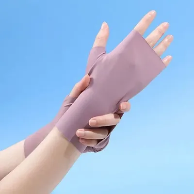 암슬리브 여성 손등 쿨토시 자외선차단 팔토시 골프 장갑 리본
