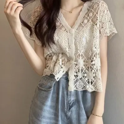 [위드기프트] 루나 크로셰 빈티지 가디건