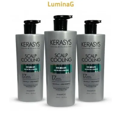 샴푸 600ml 3개 쿨링 두피 모발 세척 욕실용 헤어 케어