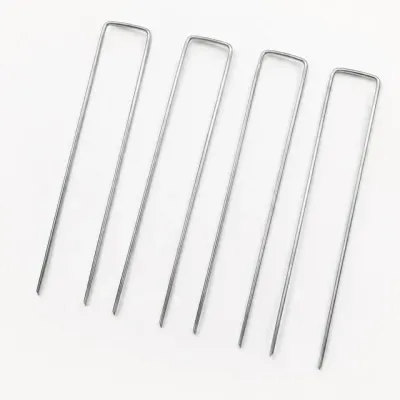 U자형 방초매트 검정 고정핀 잡초방지 매트용 3mm