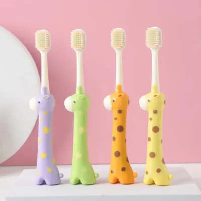 기린칫솔 이치미 아동용 칫솔 부드러운 모 긴 목 기린 3-4-5-6-10세 유아용 치아 보
