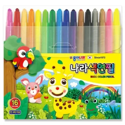 나라색연필 16색 종이나라