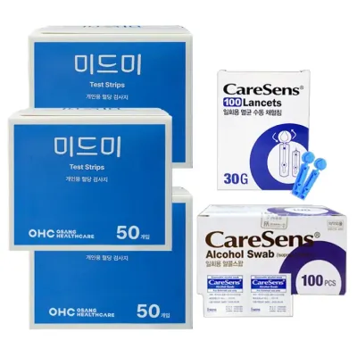 미드미 혈당지 150매 + 채혈침100개 + 알콜솜100매