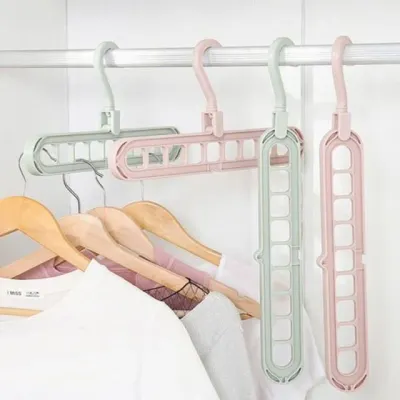 행거 접이식 가로세로 옷장정리 CH04011 옷걸이 9홀 건조대 빨래 스토리지 장롱 바지걸이 회전 파스텔톤