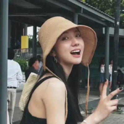 한국산 면마 라탄 모자 여성용 여름용 큰 챙 쿨러캡 해변 휴양 스타일 자외선 차단 통기성 좋은 햇빛 차단