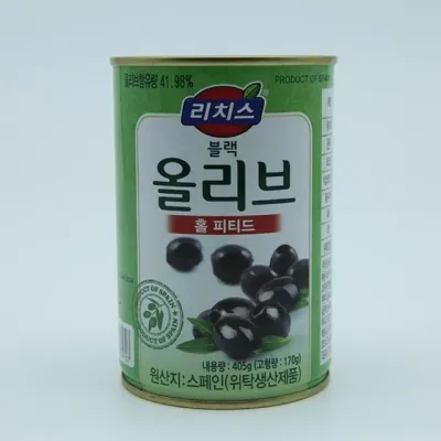 리치스 블랙 올리브 홀 스페인 올리브안주 검은올리브 올리브통조림