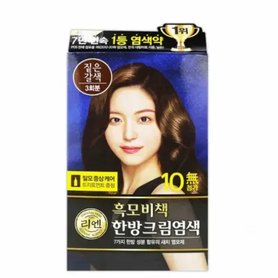 새치염색크림 짙은갈색 3회분 흰머리 흰머리관리 헤어염색크림