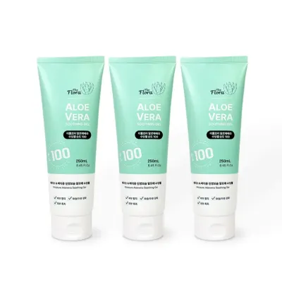 더플로라 알로에베라 수딩젤(튜브형) 250ml-3개 보습 진정 수분크림