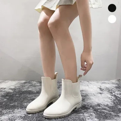 앵클 무광 첼시 레인부츠 숏장화 여성 패션 장화