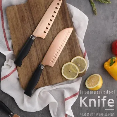 네오플램 티타늄코팅칼 5인치 유틸리티 로즈골드