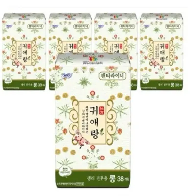 생리대 귀애랑 팬티라이너 롱 38개입 5개