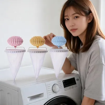 세탁기 먼지거름망 일체형 세탁볼 이물질 제거 먼지 필터 세탁조 관리 청소 도구
