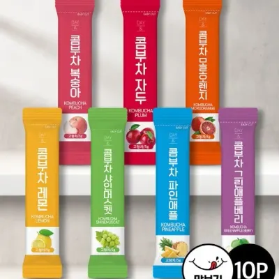 프리미엄 콤부차 세트 7가지 맛 5g×10포 건강 탄산 발효차 건강음료 판촉/선물용