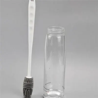 텀블러 세척 솔 물병 세척 솔 젖병 브러쉬 다용도 주전자 유리병 클리너 실리콘 손잡이 핸들 주방 물통