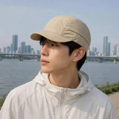 통기성 운동모자 가벼운 러닝 햇 짧은챙 메쉬캡