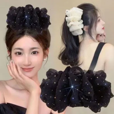 집게삔 올림머리핀 오간자 사러왕 집게핀 펄쉬폰 머리핀 볼륨 대왕 쉬폰 왕리본 리본핀 리본집게핀