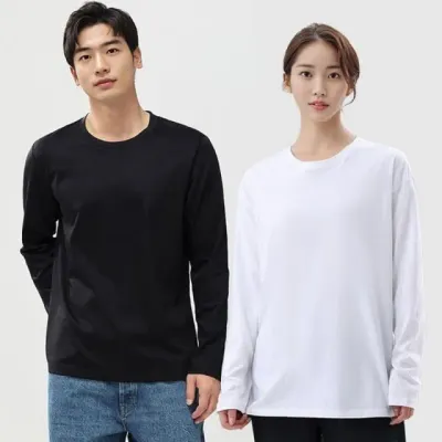 긴팔면티 남녀공용 무지 긴팔티 레이어드티 도톰한 기본 티셔츠