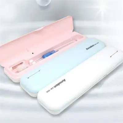 휴대용 칫솔 살균기 여행용 칫솔 살균기 컴팩트 벽걸이 소독기 보관함 가정용 학생용 살균통 충전식 케이스