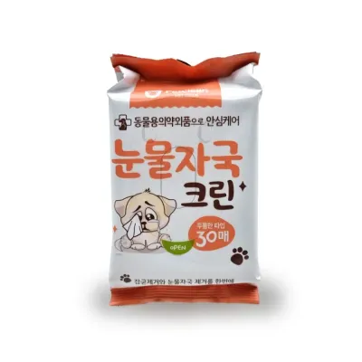애견 눈물자국 크린물티슈 50g 30매 반려동물 청결