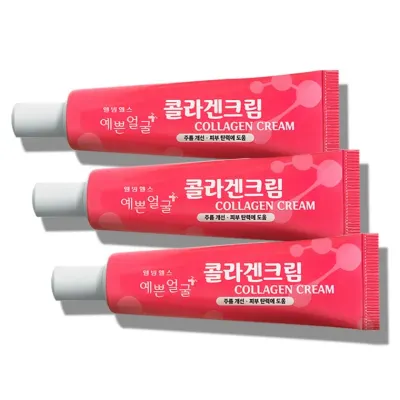 웰빙헬스 예쁜얼굴 콜라겐크림 25ml 3개