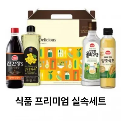 사조 양조식초 카놀라유 진간장 올리고당 프리미엄 실속 설 명절 선물 세트