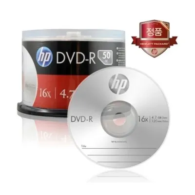 혜명몰 HP DVD-R 16X 50P벌크 4.7GB CD / 120min - 통 (1개입) CD굽기 음악CD제작 DVD제작 CD인쇄 공DVD