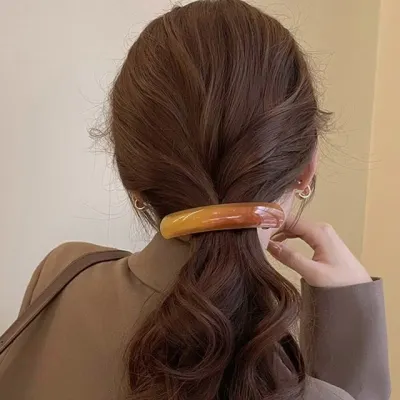 빈티지 심플 일자 자동핀 ELH-084 고급핀 러블리헤어핀 고급스러운핀