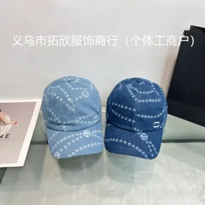 여성 데님 야구모자 자수 레터링 캡 봄여름 사계절 조절식 캐주얼 선캡