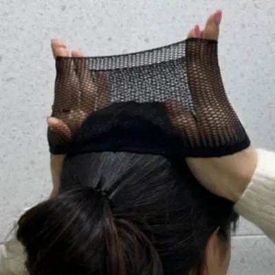 오픈형 머리 고정 가발망 블랙 승무원 머리망 헤어망