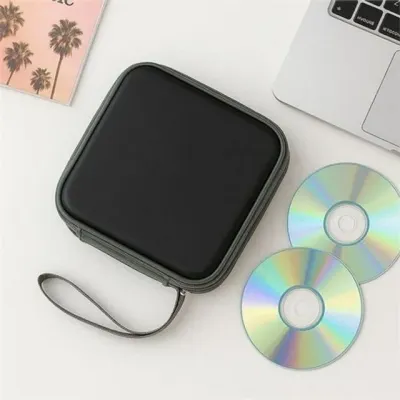 cd dvd 보관함 cd dvd 케이스 48장 휴대용 수납 지퍼 수납함 정리함 차량용
