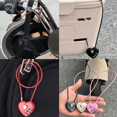 와이어 자물쇠 비밀번호 다이얼 잠금장치 중형 40cm 와이어락 킥보드 와이어자물쇠