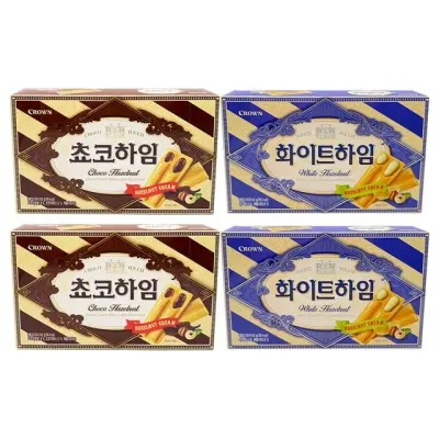 크라운제과 초코하임 142g+화이트하임 142g 각2개