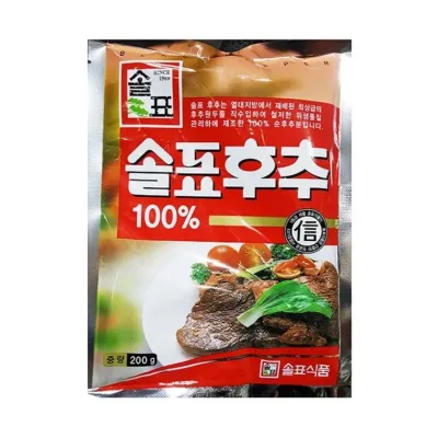 루미나D 흑후추가루 200g 업소용 식당 식자재 솔표 주방용 조리용