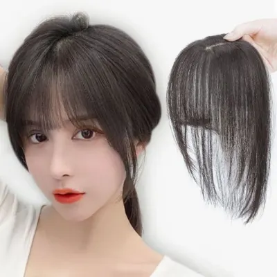 가발 앞머리 헤어피스 여성가발 인조모 시스루뱅 자연스러운 부분 옆머리