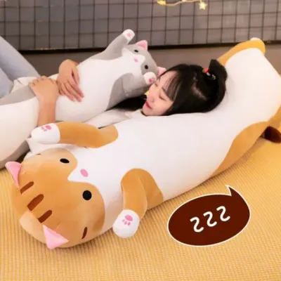 고양이 롱 바디필로우 70cm 수면 쿠션 모찌 찰떡 안고자는 베개