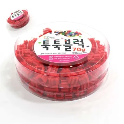 이지 툭툭블럭 70g 빨강 블럭만들기 조립블럭 어린이장난감 조립장난감