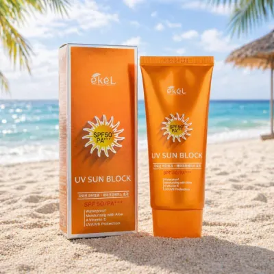 개별포장 워터프루프 썬크림 70ml SPF50 자외선차단 미백 판촉물 사은품 답례품 판촉 선스틱 선크림 화장품